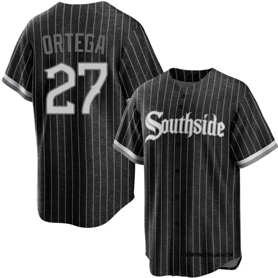 Rafael Ortega Youth Chicago White Sox Black Replica 2021 City Connect Jersey