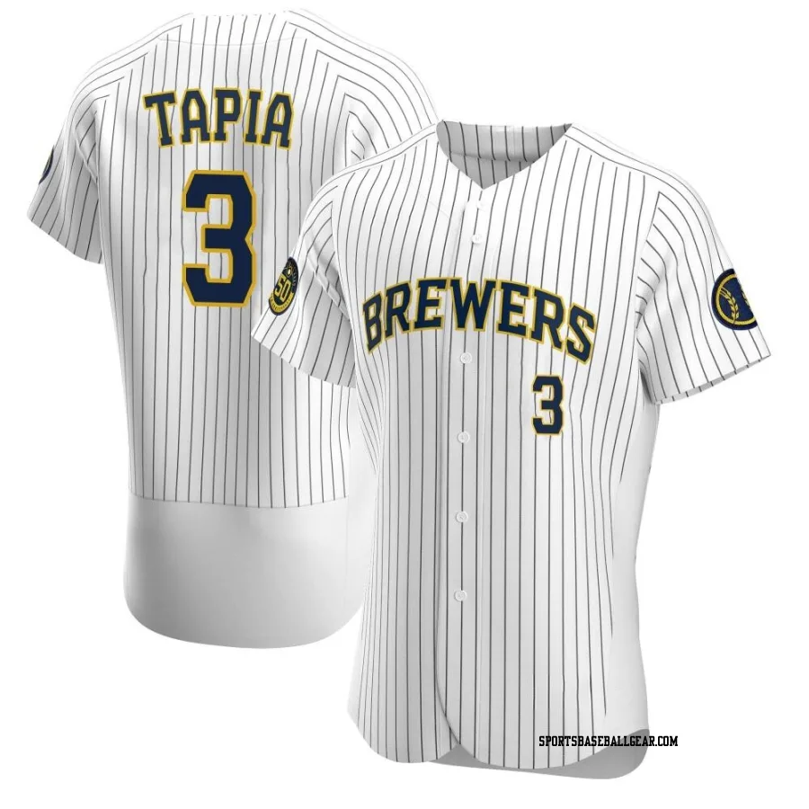 Raimel Tapia Men's Milwaukee Brewers White Authentic Alternate Jersey