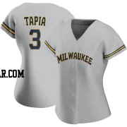 Raimel Tapia Women's Milwaukee Brewers Gray Authentic Road Jersey