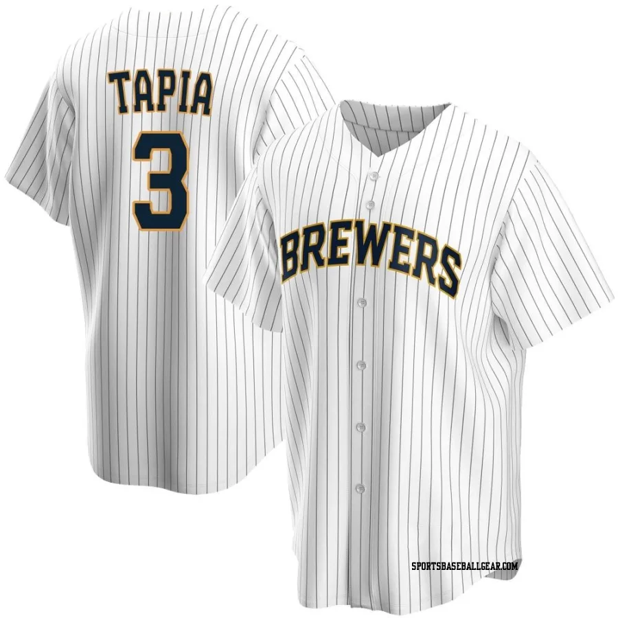 Raimel Tapia Youth Milwaukee Brewers White Replica Home Jersey