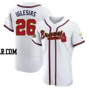 Raisel Iglesias Men's Atlanta Braves Gold Authentic White 2022 Program Jersey