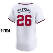 Raisel Iglesias Men's Atlanta Braves White Elite Home Jersey