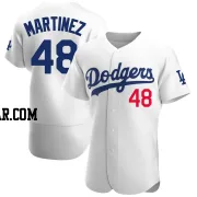 Ramon Martinez Men's Los Angeles Dodgers White Authentic Home Jersey