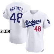 Ramon Martinez Men's Los Angeles Dodgers White Elite Home Jersey