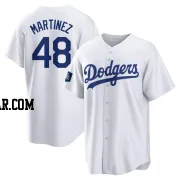 Ramon Martinez Men's Los Angeles Dodgers White Replica 2024 World Tour Seoul Series Home Jersey