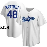 Ramon Martinez Men's Los Angeles Dodgers White Replica Home Jersey