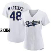 Ramon Martinez Women's Los Angeles Dodgers White/Gold Authentic 2021 Gold Program Player Jersey