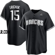 Randal Grichuk Men's Arizona Diamondbacks White Replica Black 2023 World Series Jersey