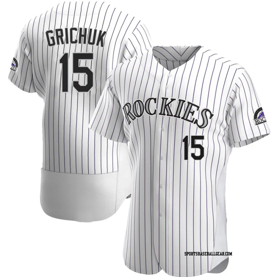 Randal Grichuk Men's Colorado Rockies White Authentic Home Jersey