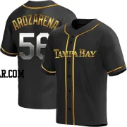 Randy Arozarena Men's Tampa Bay Rays Black Golden Replica Alternate Jersey