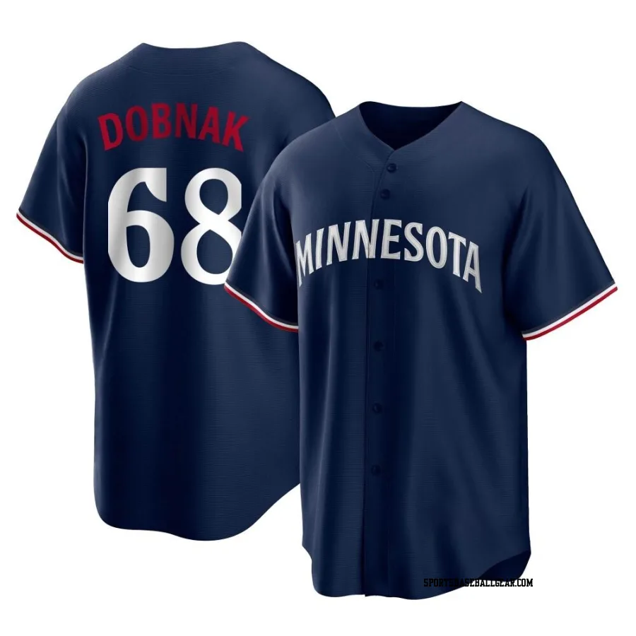 Randy Dobnak Men's Minnesota Twins Navy Replica Alternate Jersey