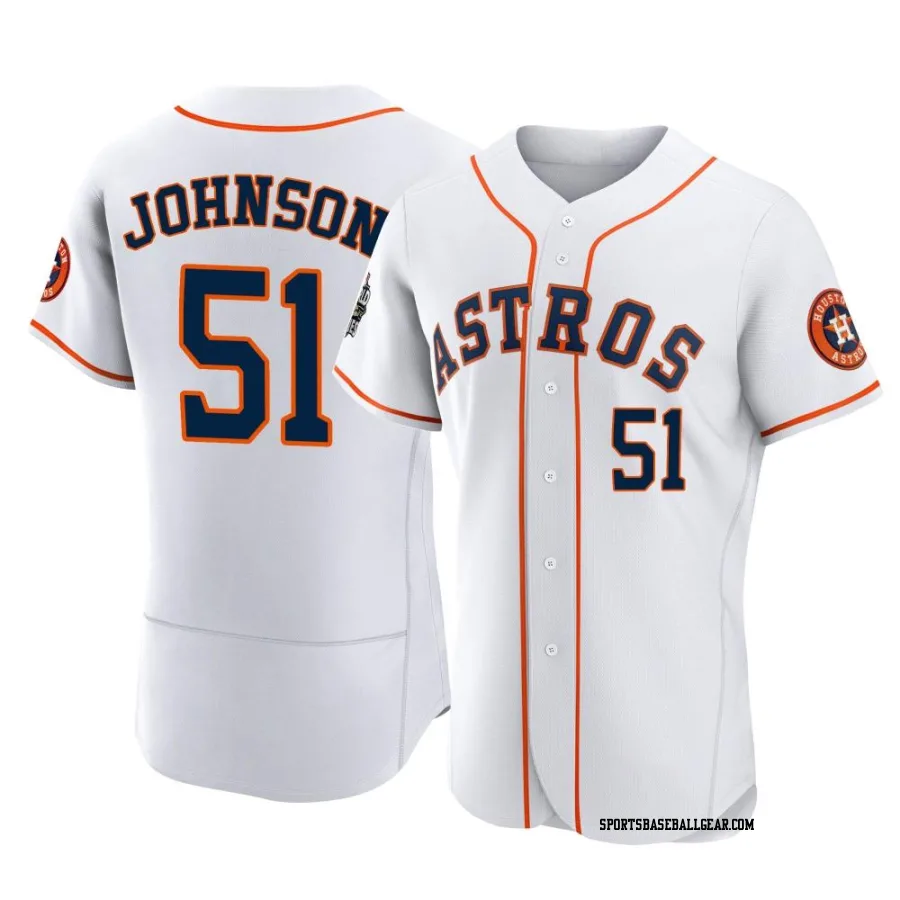 Randy Johnson Men's Houston Astros White Authentic 2022 World Series Home Jersey