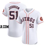 Randy Johnson Men's Houston Astros White Elite Home Jersey