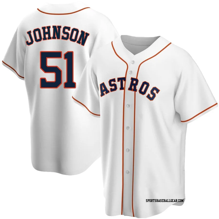 Randy Johnson Men's Houston Astros White Replica Home Jersey