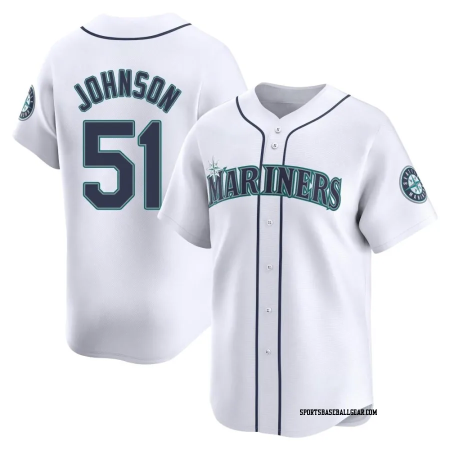 Randy Johnson Men's Seattle Mariners White Limited Home Jersey