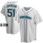 Randy Johnson Men's Seattle Mariners White Replica Home Jersey