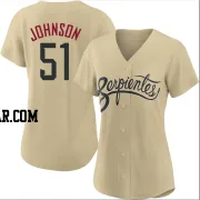 Randy Johnson Women's Arizona Diamondbacks Gold Authentic 2021 City Connect Cool Base Jersey