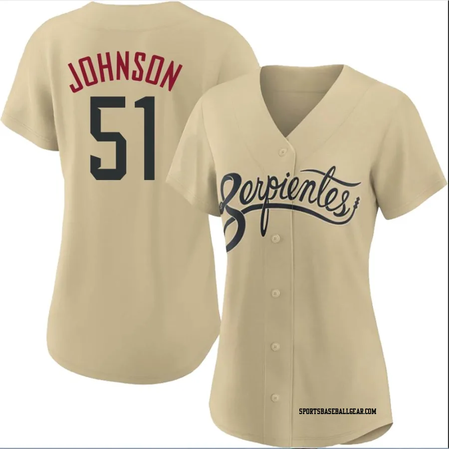 Randy Johnson Women's Arizona Diamondbacks Gold Authentic 2021 City Connect Cool Base Jersey