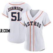 Randy Johnson Women's Houston Astros White Authentic 2022 World Series Champions Home Jersey