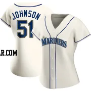 Randy Johnson Women's Seattle Mariners Cream Authentic Alternate Jersey