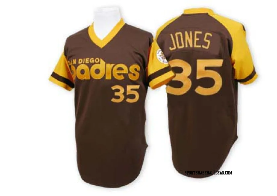 Randy Jones Men's San Diego Padres Brown Replica Throwback Jersey