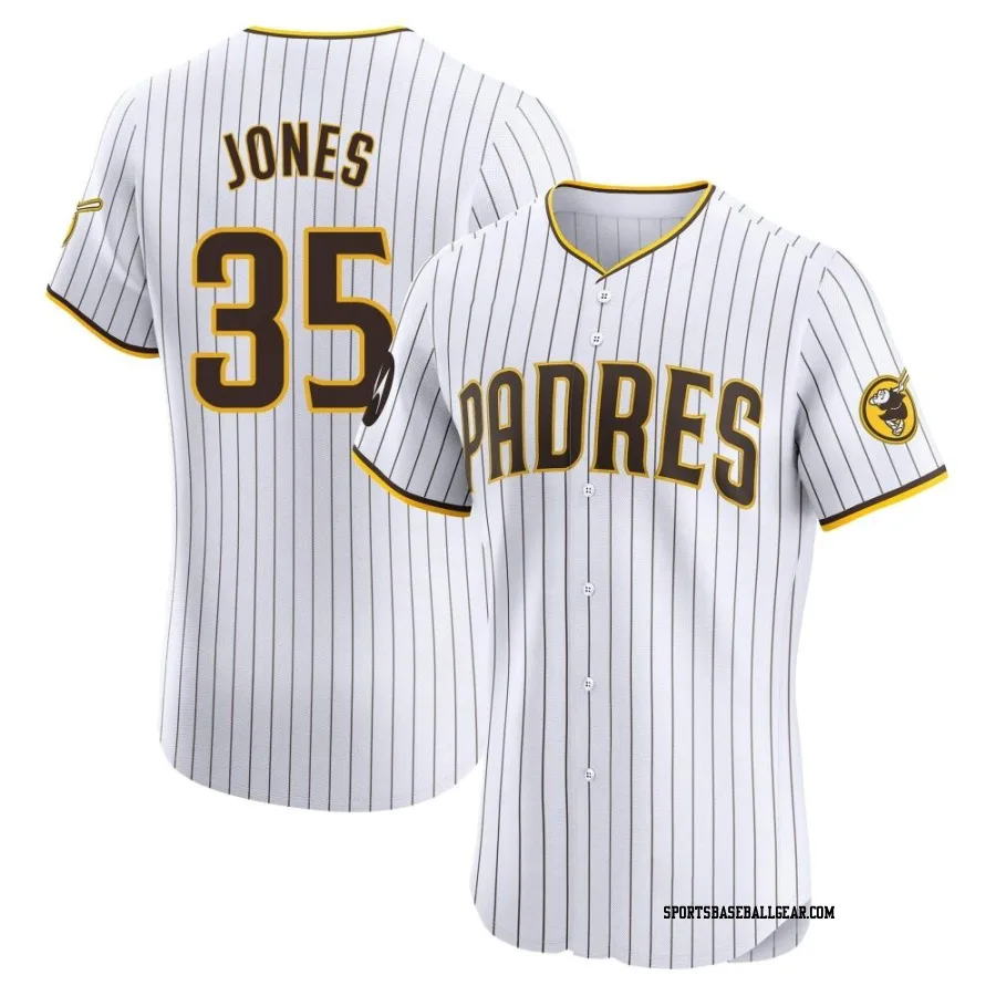 Randy Jones Men's San Diego Padres White Elite Home Patch Jersey