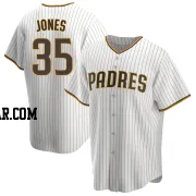 Randy Jones Men's San Diego Padres White/Brown Replica Home Jersey