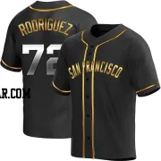 Randy Rodriguez Men's San Francisco Giants Black Golden Replica Alternate Jersey