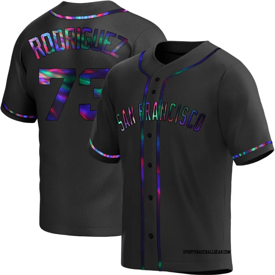 Randy Rodriguez Men's San Francisco Giants Black Holographic Replica Alternate Jersey