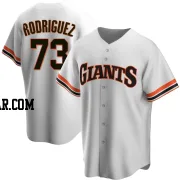 Randy Rodriguez Men's San Francisco Giants White Replica Home Cooperstown Collection Jersey