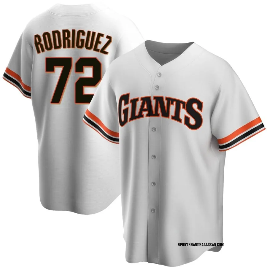 Randy Rodriguez Men's San Francisco Giants White Replica Home Cooperstown Collection Jersey