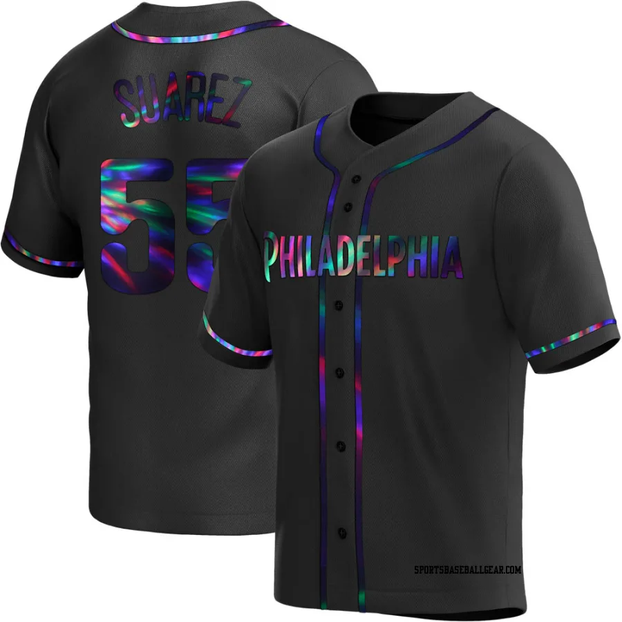 Ranger Suarez Youth Philadelphia Phillies Black Holographic Replica Alternate Jersey