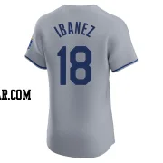 Raul Ibanez Men's Kansas City Royals Gray Elite Road Jersey