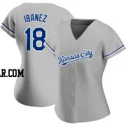 Raul Ibanez Women's Kansas City Royals Gray Authentic Road Jersey