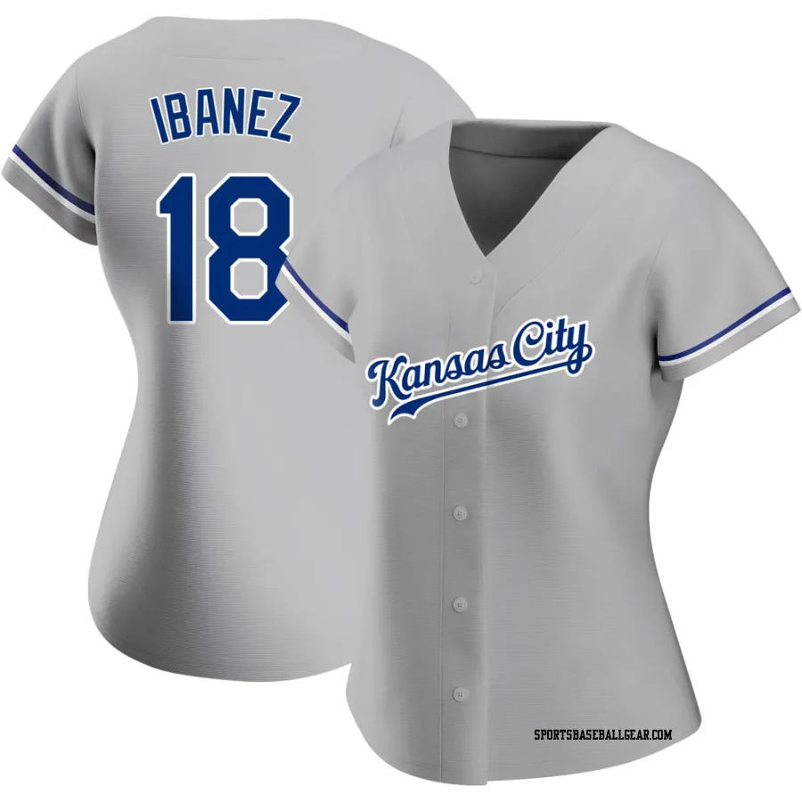 Raul Ibanez Women's Kansas City Royals Gray Authentic Road Jersey