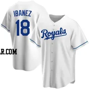 Raul Ibanez Youth Kansas City Royals White Replica Home Jersey