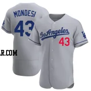 Raul Mondesi Men's Los Angeles Dodgers Gray Authentic Away Jersey