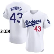 Raul Mondesi Men's Los Angeles Dodgers White Elite Home Jersey