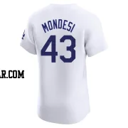 Raul Mondesi Men's Los Angeles Dodgers White Elite Home Jersey