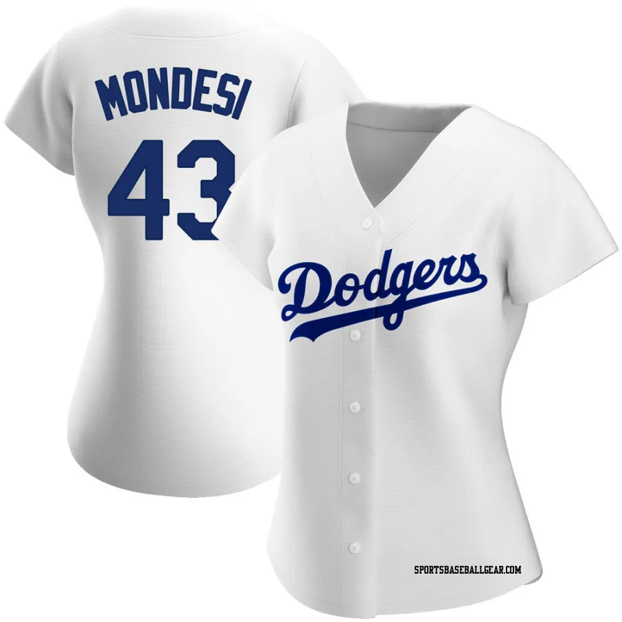 Raul Mondesi Women's Los Angeles Dodgers White Replica Home Jersey