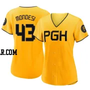 Raul Mondesi Women's Pittsburgh Pirates Gold Authentic 2023 City Connect Jersey