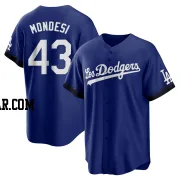 Raul Mondesi Youth Los Angeles Dodgers Royal Replica 2021 City Connect Jersey