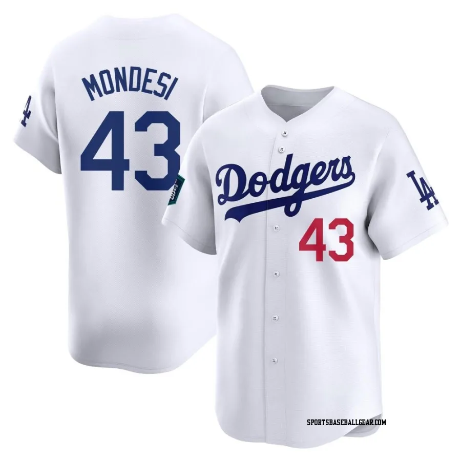 Raul Mondesi Youth Los Angeles Dodgers White Limited 2024 World Tour Seoul Series Home Jersey