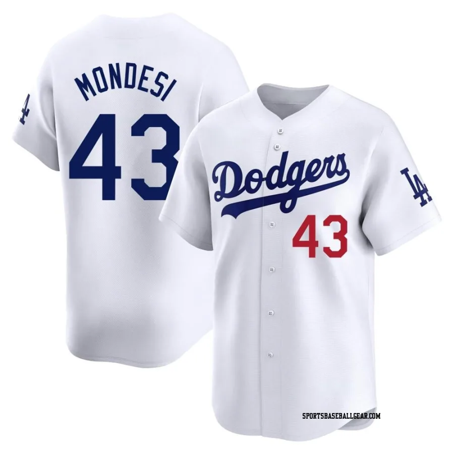 Raul Mondesi Youth Los Angeles Dodgers White Limited Home Jersey