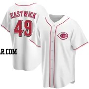 Rawly Eastwick Men's Cincinnati Reds White Replica Home Jersey