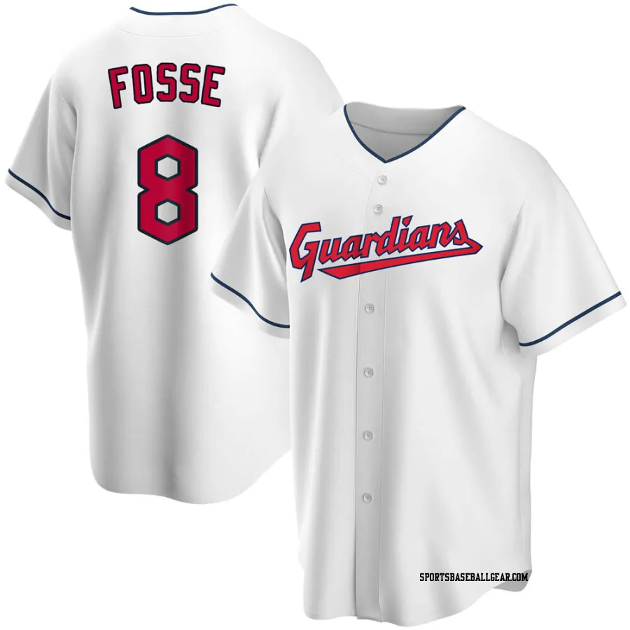 Ray Fosse Men's Cleveland Guardians White Replica Home Jersey