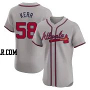 Ray Kerr Men's Atlanta Braves Gray Elite Road Jersey