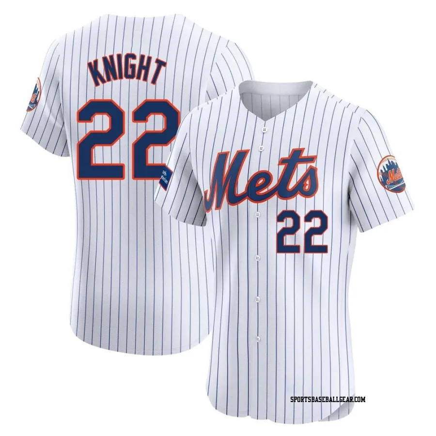 Ray Knight Men's New York Mets White Elite Home Patch Jersey