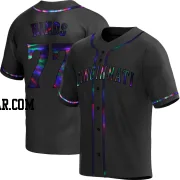 Rece Hinds Men's Cincinnati Reds Black Holographic Replica Alternate Jersey