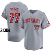 Rece Hinds Men's Cincinnati Reds Gray Limited Away Jersey